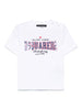 T-shirt bianca stampa college neonato