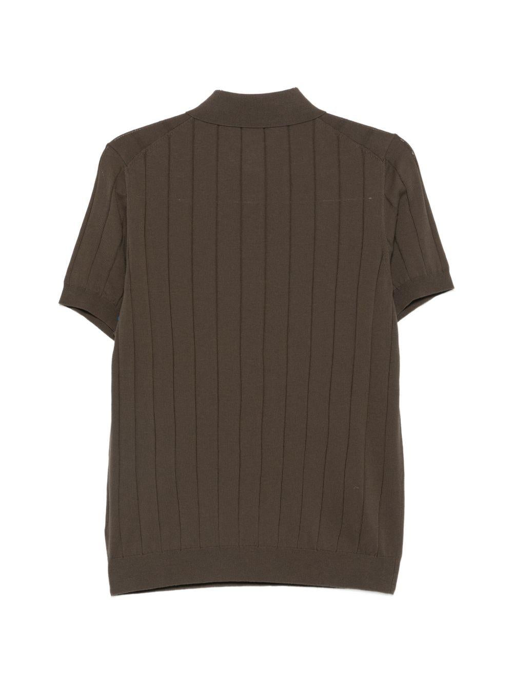 Polo in cotone a coste DK17027 MORO DIKTAT 