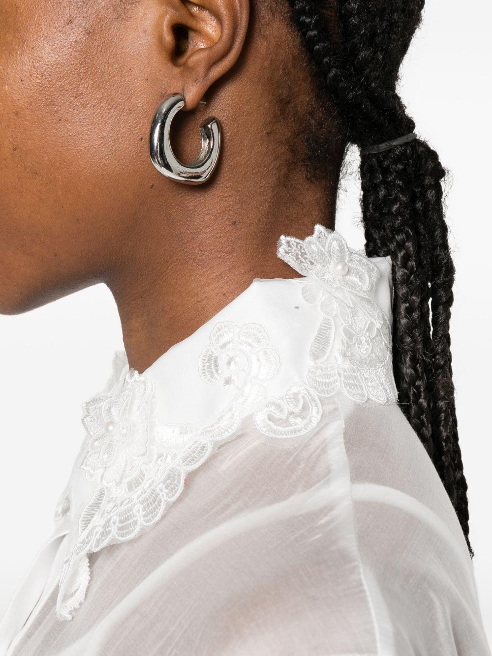 Abito camicia in viscosa con pizzo P26A123 100 PAPERLACE 