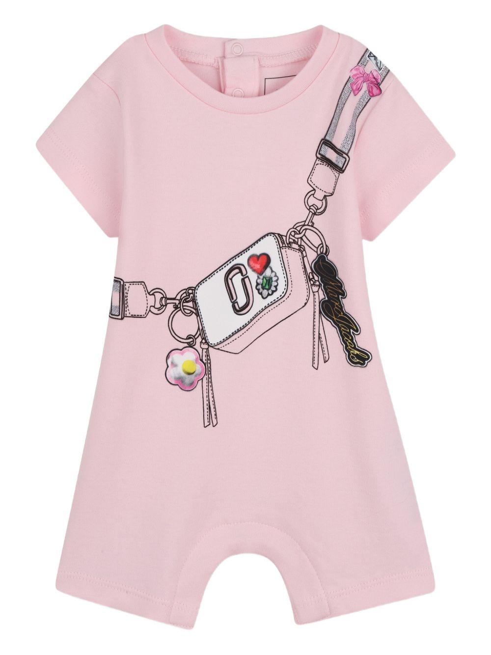 Tutina in cotone organico con chiusura a bottoni W60807 475 MARC JACOBS KIDS 