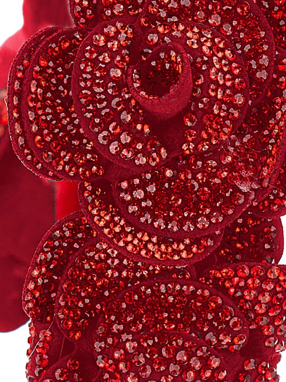 Cerchietto Rosso Monnalisa: Strass e Fiori