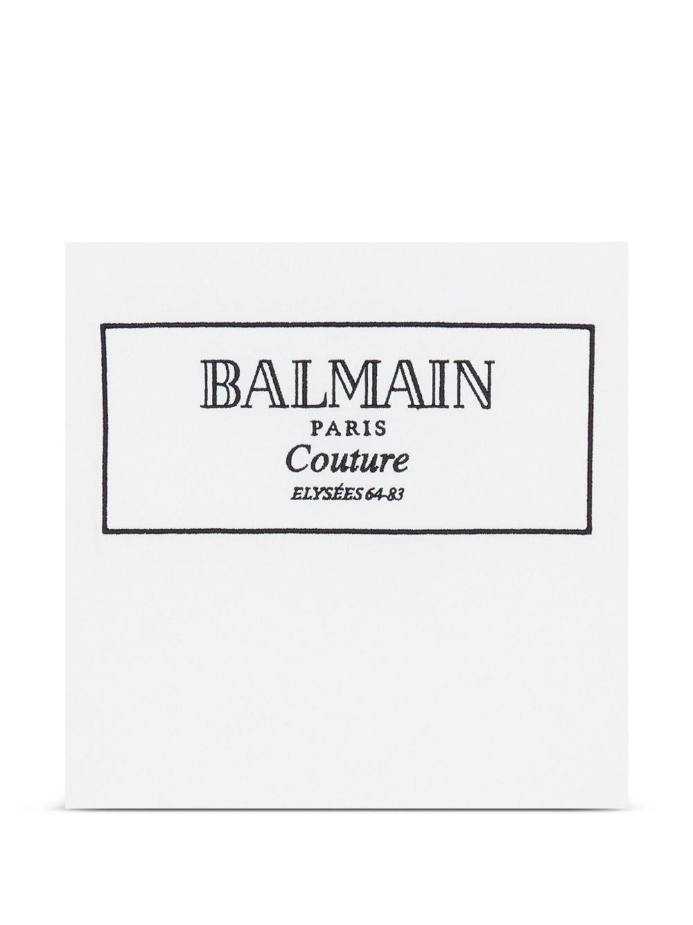 T-shirt a Maniche Corte con Logo BX8P51Z3186 100NE BALMAIN KIDS 