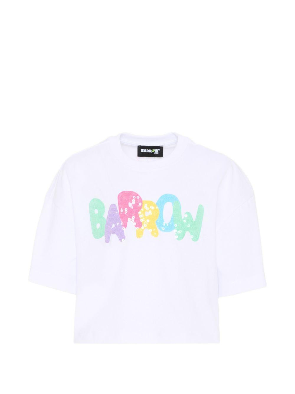 T-shirt in cotone a maniche corte S6BKJGTH132 002 BARROW KIDS 