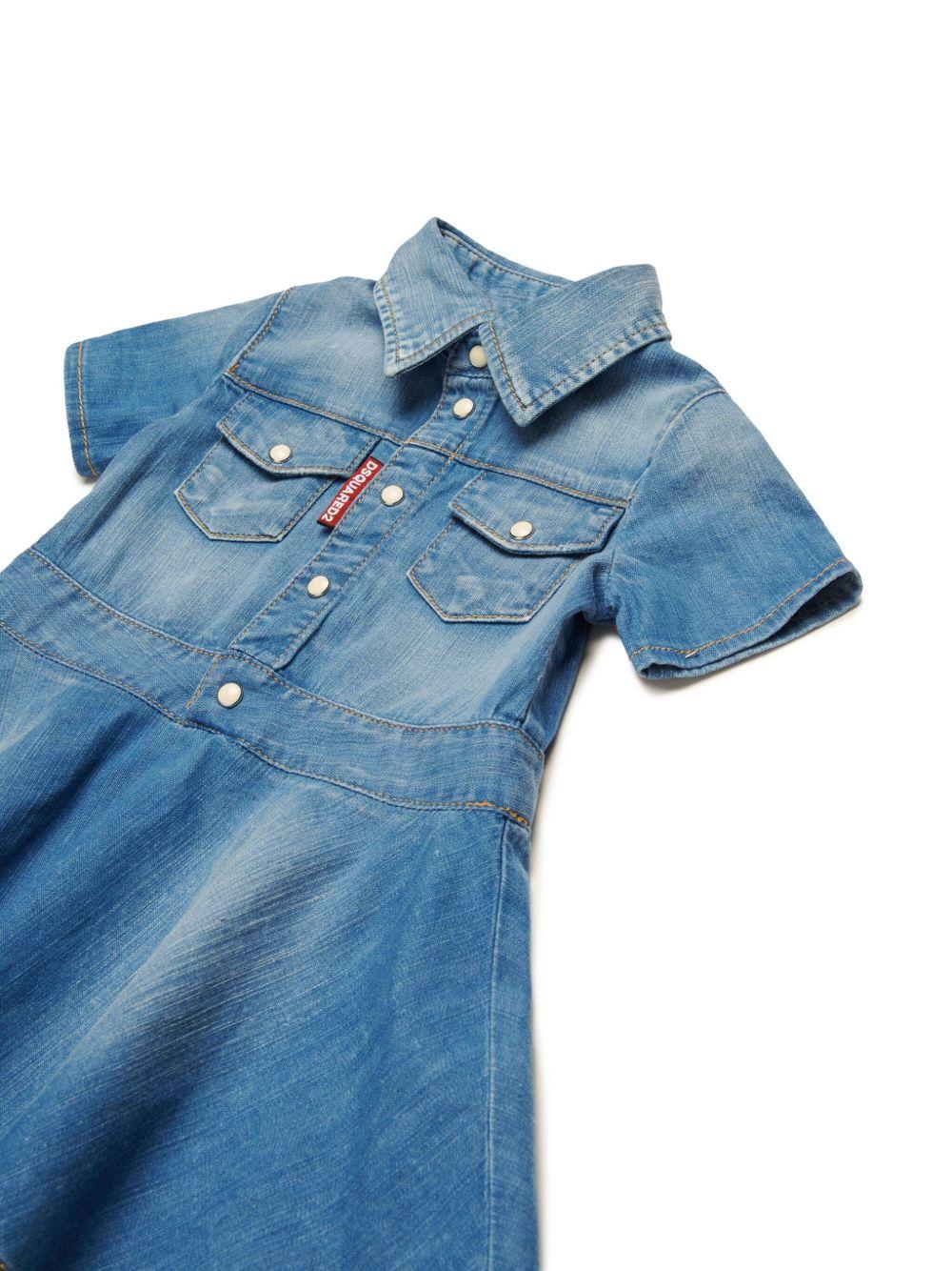 Abito denim neonata svasato