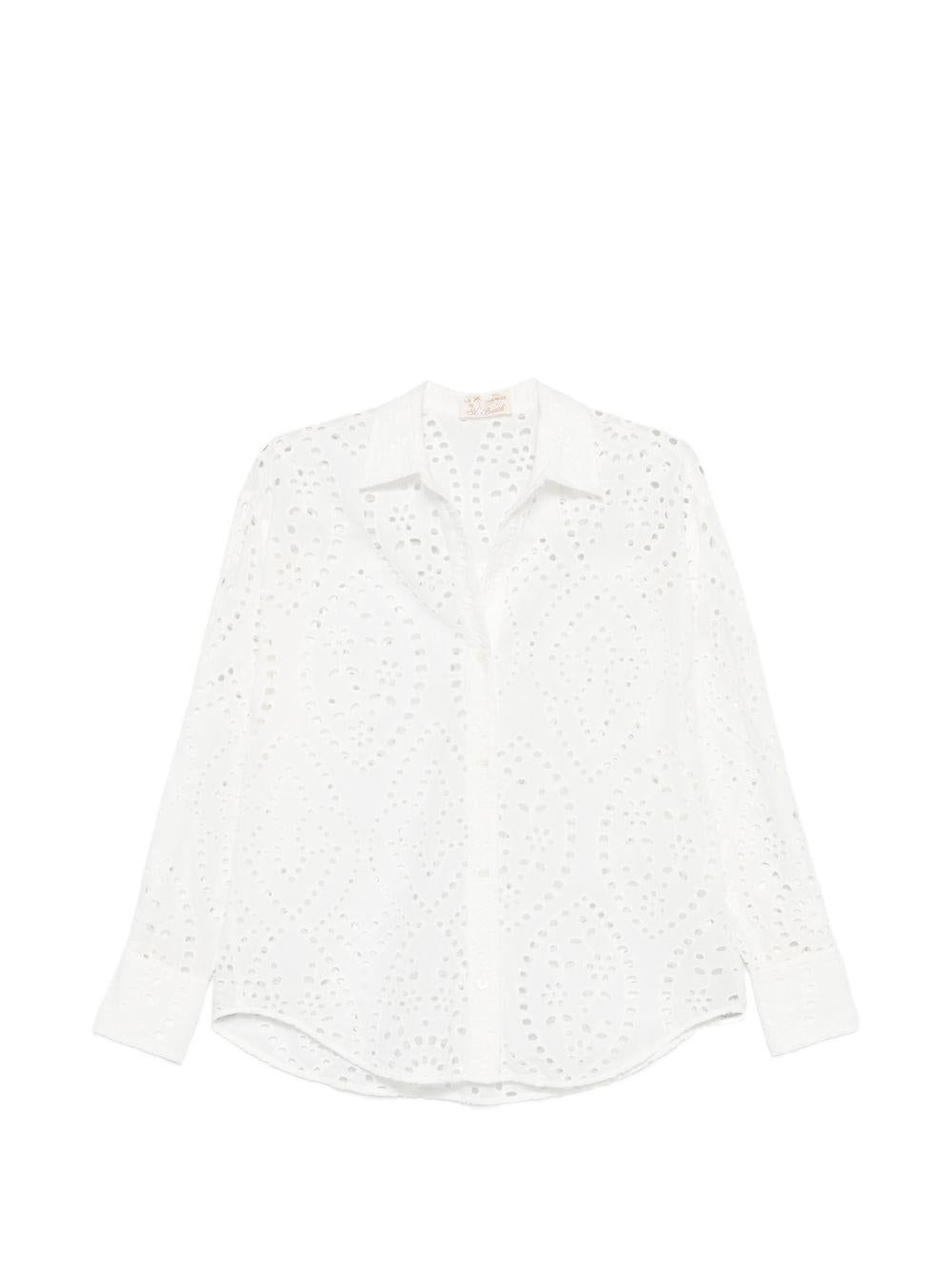Camicia con ricamo sangallo CYS0001 01000L MC2 SAINT BARTH 