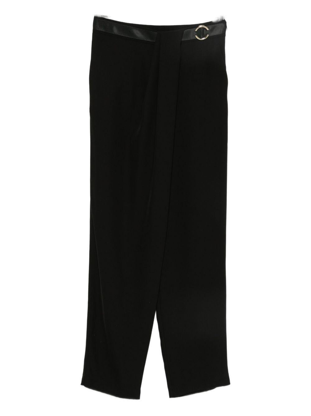 Pantaloni a Vita Alta con Dettaglio ad Anello ED0076 NERO BABYLON EUREKA 