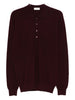 Burgundy polo shirt in fine knit