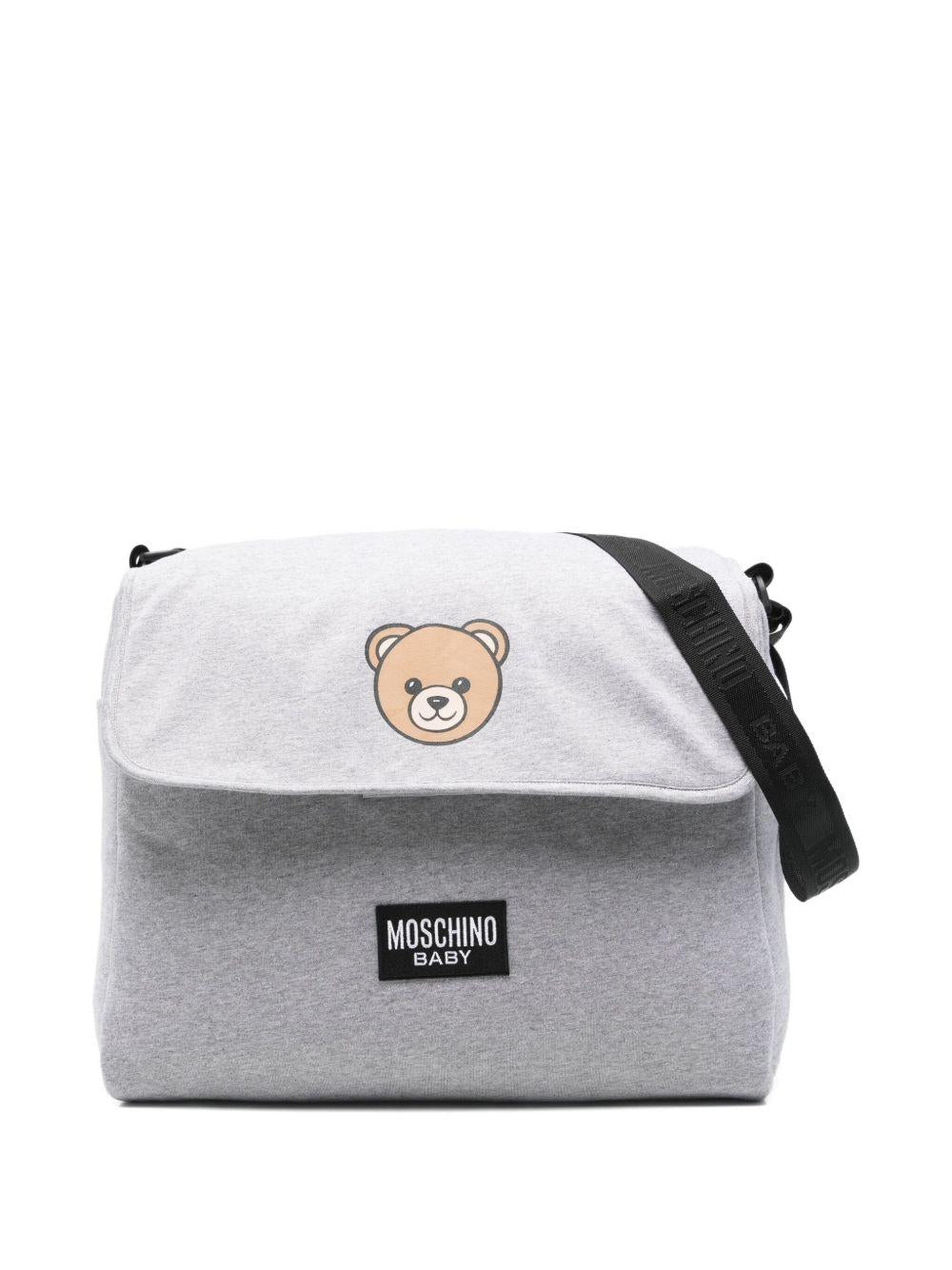 Borsa Fasciatoio Grigia con Stampa Orsetto MXX03DLCA40 60901 MOSCHINO KIDS 