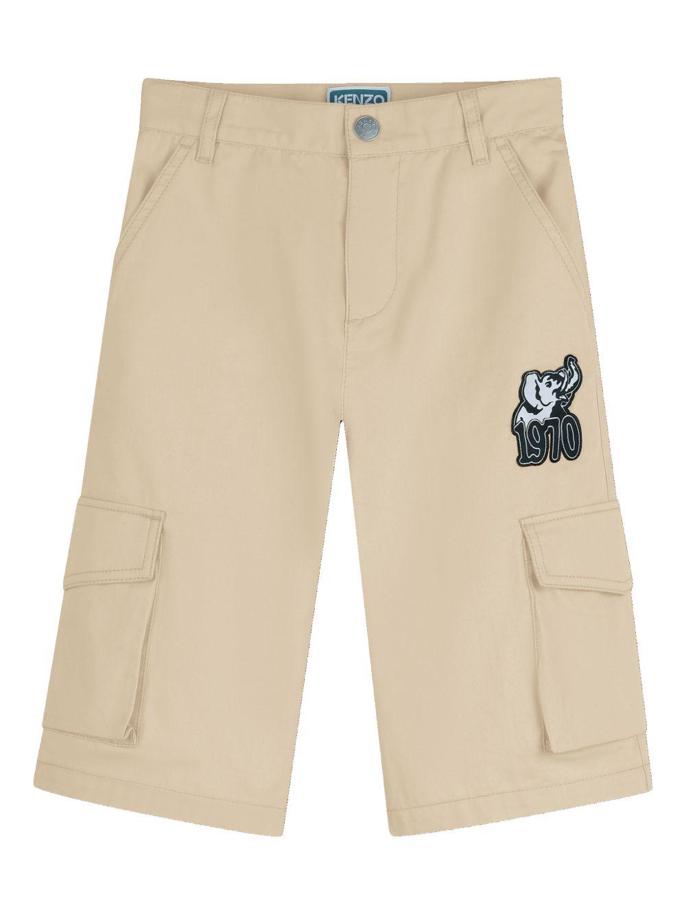 Bermuda in cotone con tasche cargo K61644 255 KENZO KIDS 