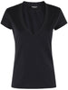 T-shirt nera scollo V