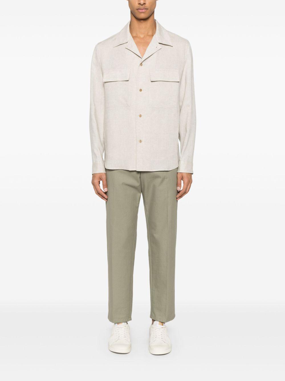 Camicia John beige lino JOHN325118 00023 BRIGLIA 