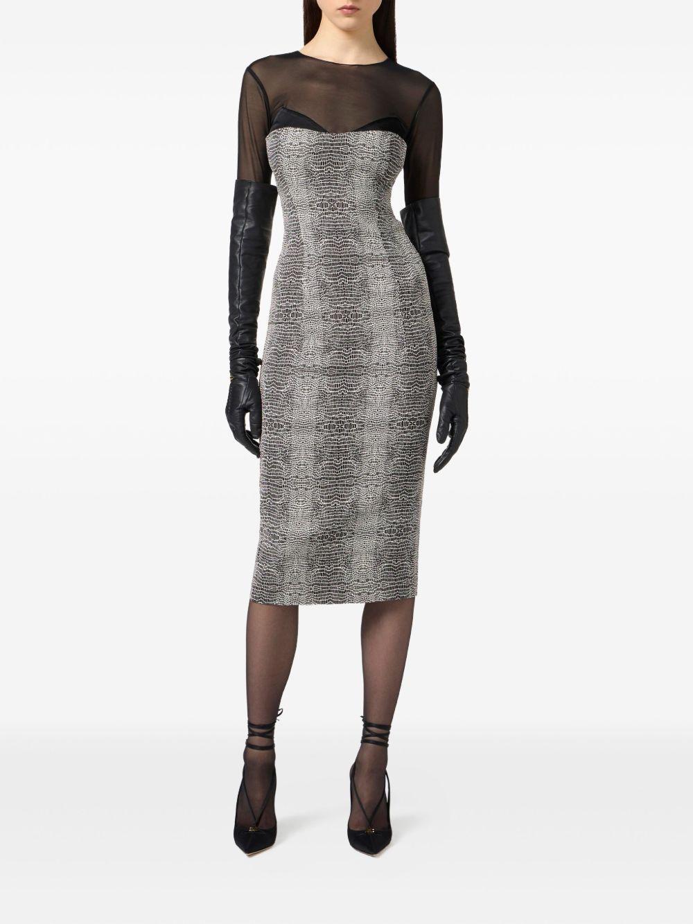 Abito Midi con Stampa AB87657E2 110 ELISABETTA FRANCHI 