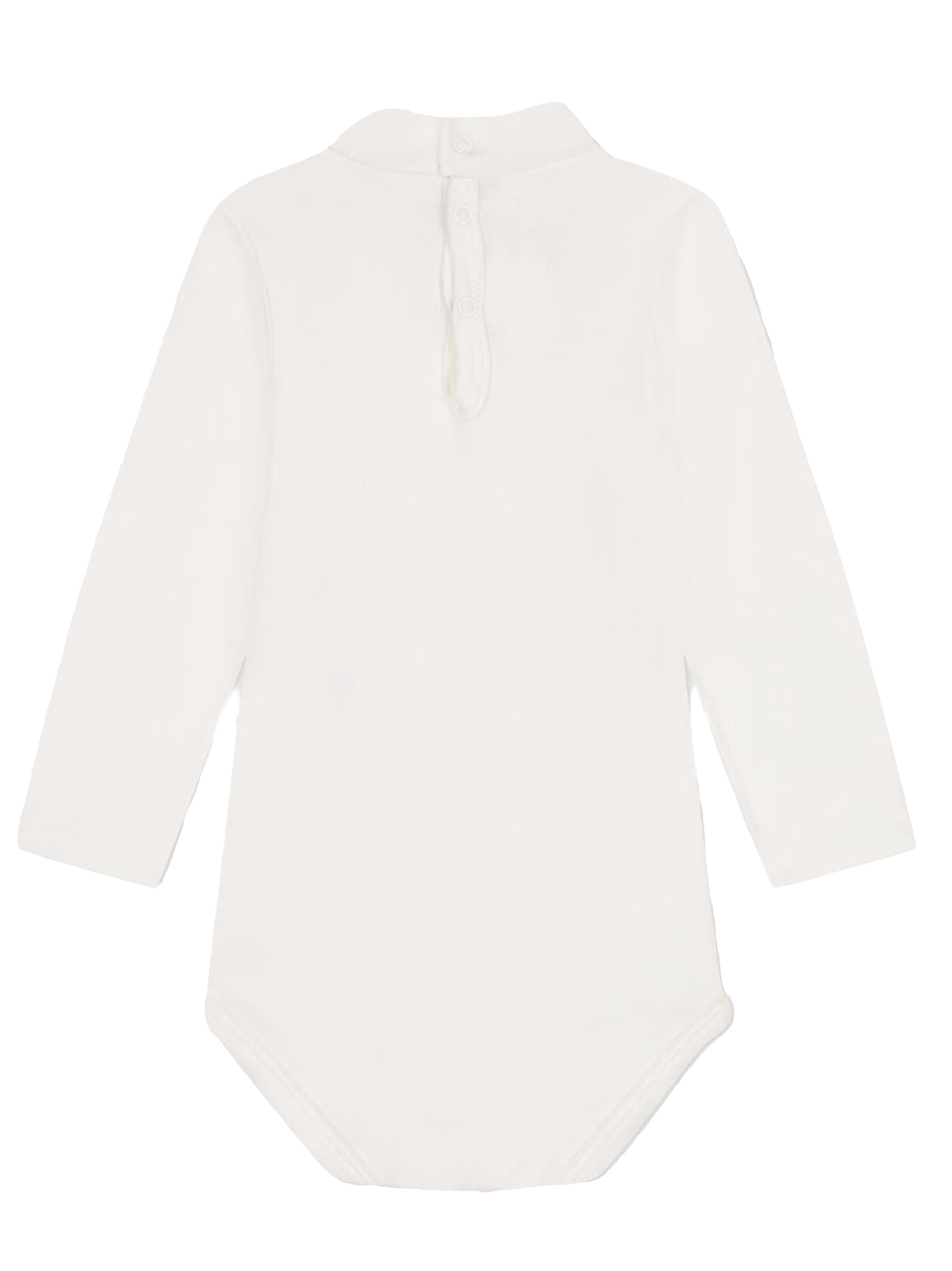 Body bianco a manica lunghe neonata A0BQF 04 PETIT BATEAU KIDS 