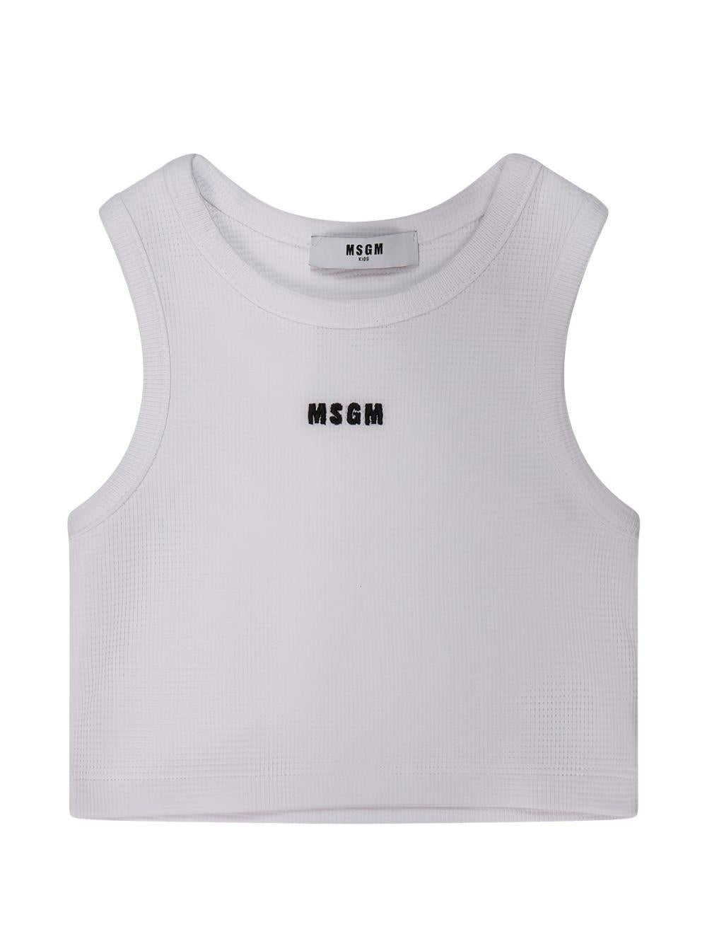Canottiera con logo S6MSJGTA030 001 MSGM KIDS 
