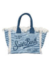 Borsa vanity azzurro fantasia zebrata