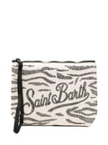Pochette con strass e zip