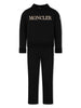 Completo sportivo profili in maglia nero (2pz)