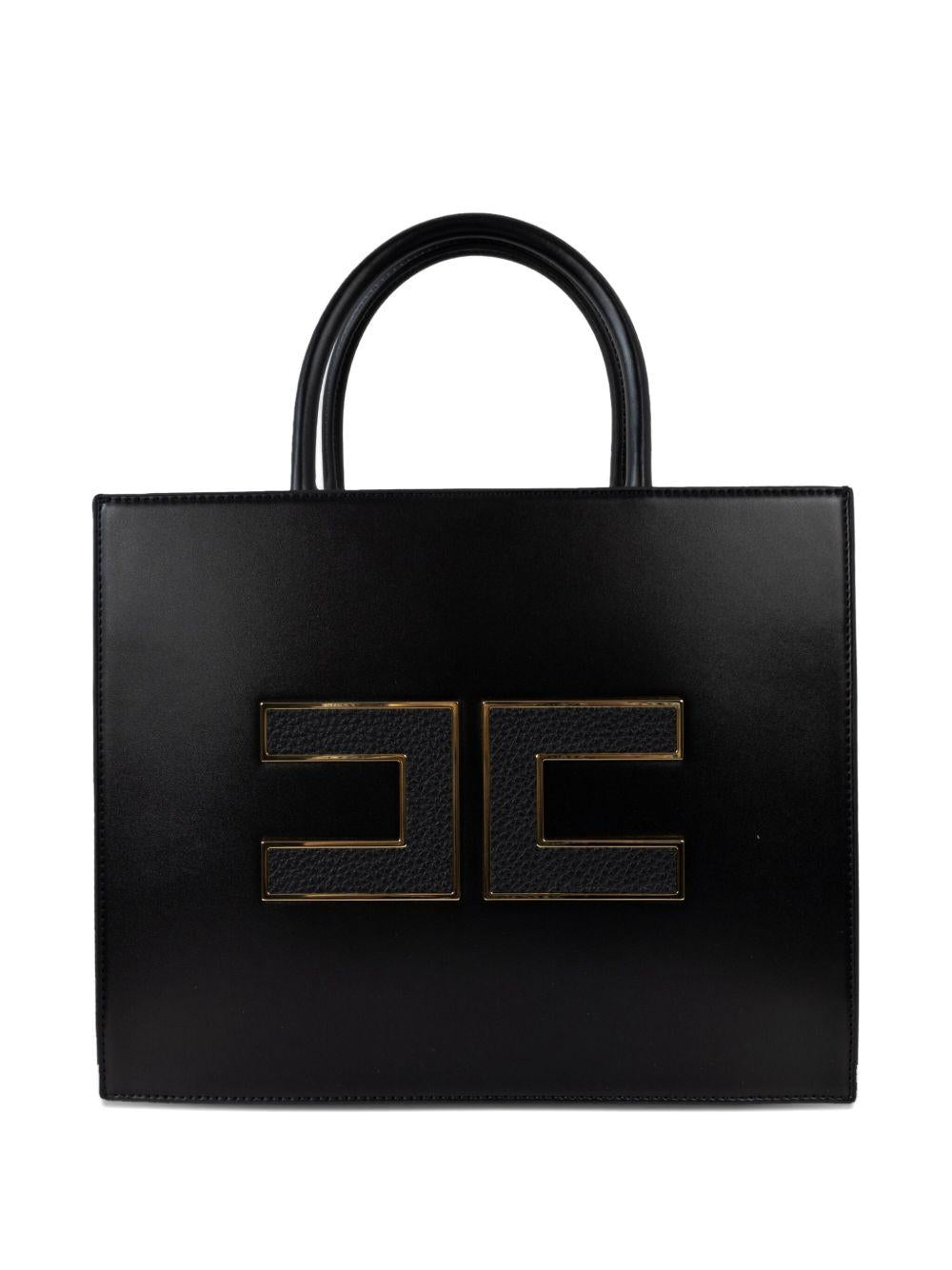 Borsa Tote con Placca Logo Oro BS32A56E2 110 ELISABETTA FRANCHI 