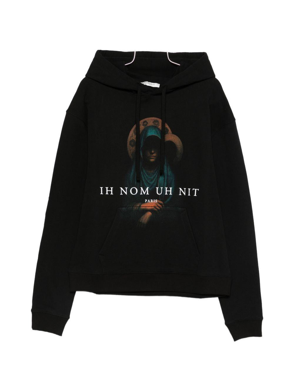 Felpa con cappuccio in cotone con stampa NUS26208 009 IH NOM UH NIT 