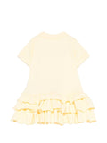 Abito polo in cotone con balze