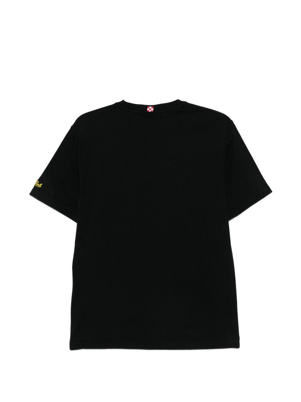 T-shirt in cotone organico con ricamo POT0001 04337L MC2 SAINT BARTH 