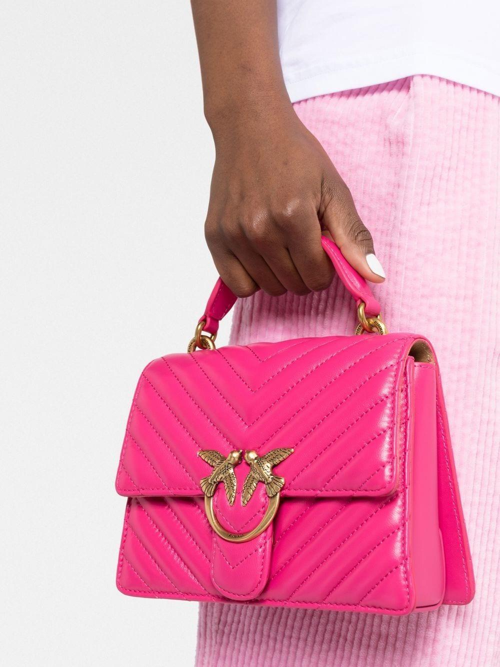 Borsa Mini Trapuntata con Fibbia Love Birds 100071A0GK N17Q PINKO 
