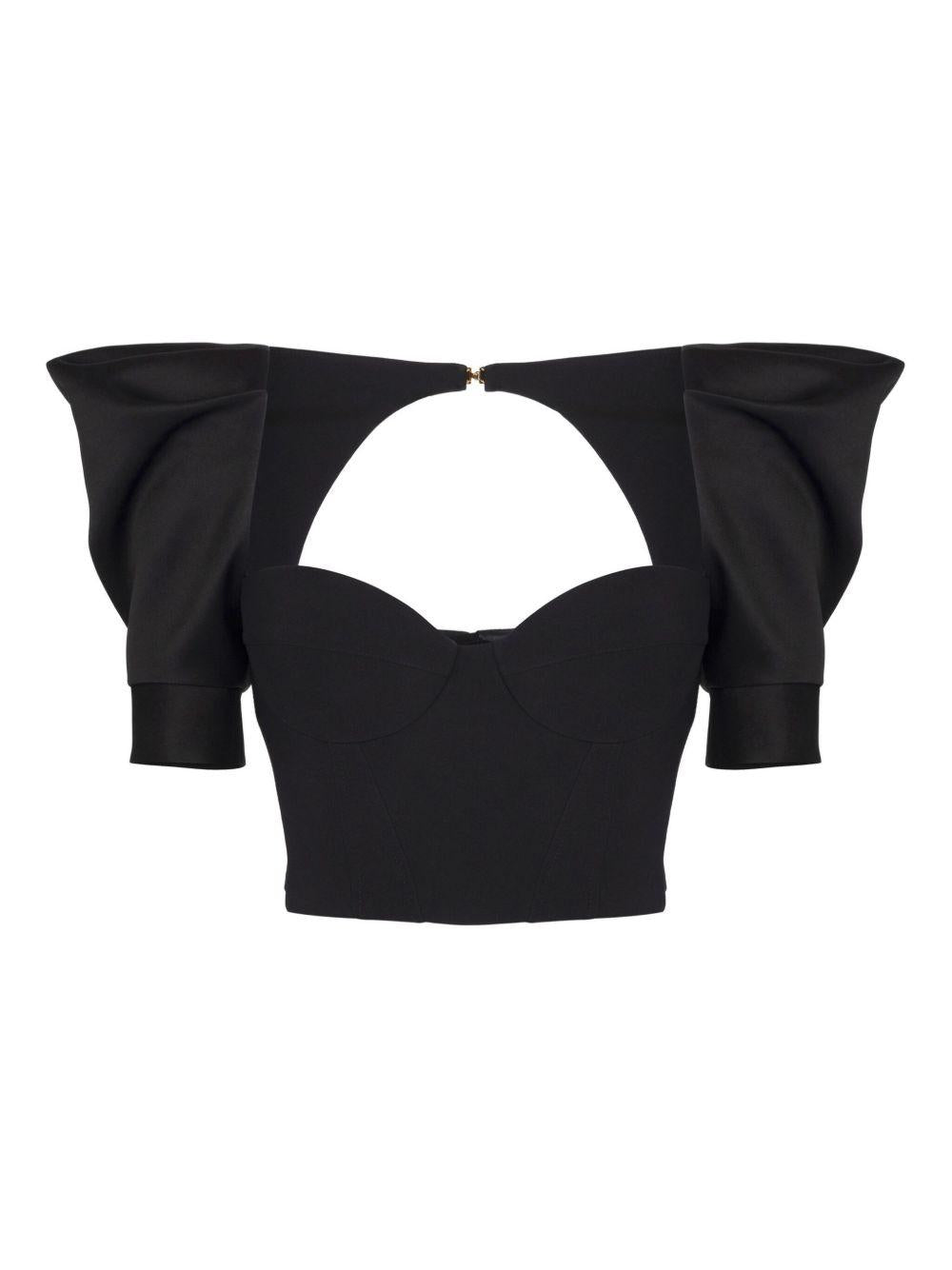 Corsetto con Maniche a Palloncino e Scollo a Cuore TO02656E2 110 ELISABETTA FRANCHI 