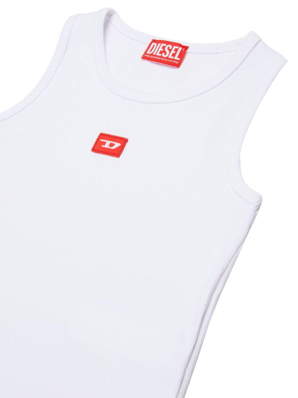 Canotta in cotone con logo J02594KYAZY K100 DIESEL KIDS 