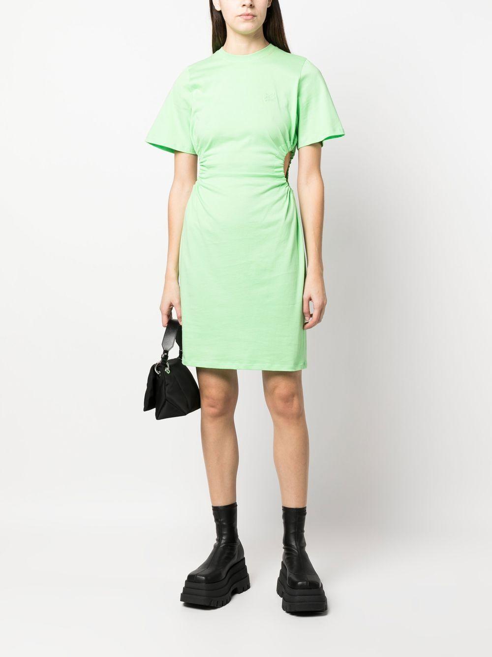 Abito verde fluo cut-out 231W1356 VERDE KARL LAGERFELD 