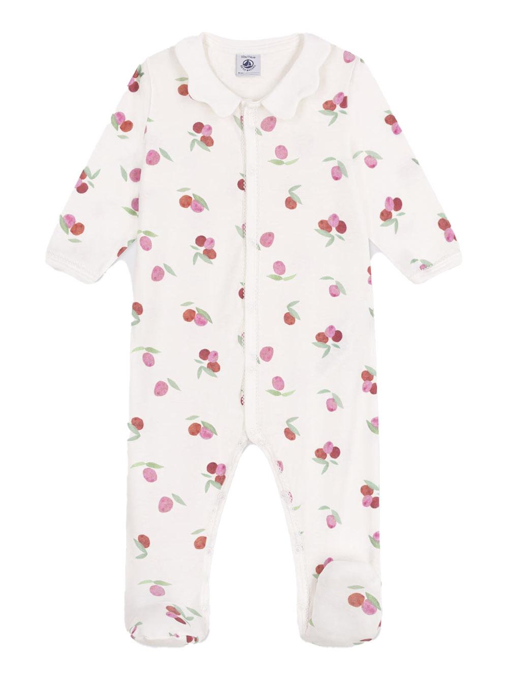 Tutina crema con fantasia ciliegie A0CN9 01 PETIT BATEAU KIDS 