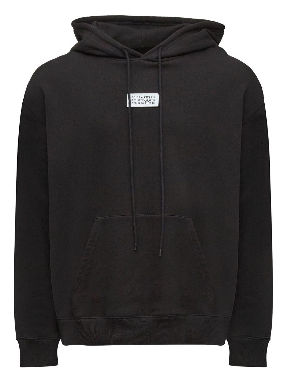Felpa con cappuccio e patch logo SH0GU0033M25025 900 MM6 MAISON MARGIELA 
