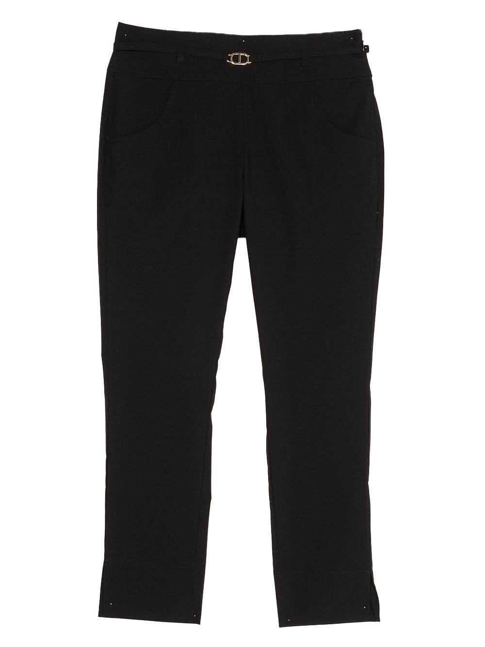 Pantalone nero slim fit cropped 251TT2220 00006 TWINSET 