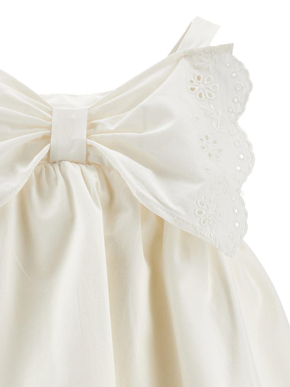 Abito con rouches panna 17G9027043 0099 MONNALISA KIDS 