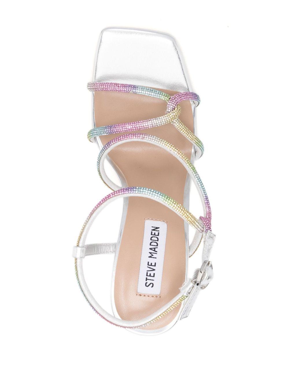 Sandalo con fasce e swarovski multicolor SMSIMPLICIT-SILMUL ARGENTO STEVE MADDEN 