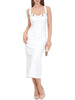 Abito bianco scollo con fibbie baroque