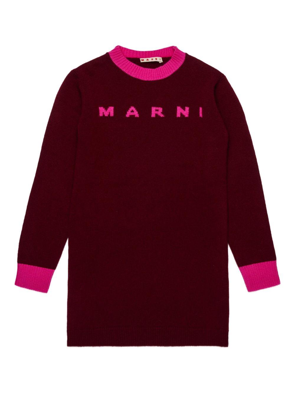 Abito con logo a intarsio M01619M00ML 0M434 MARNI KIDS 