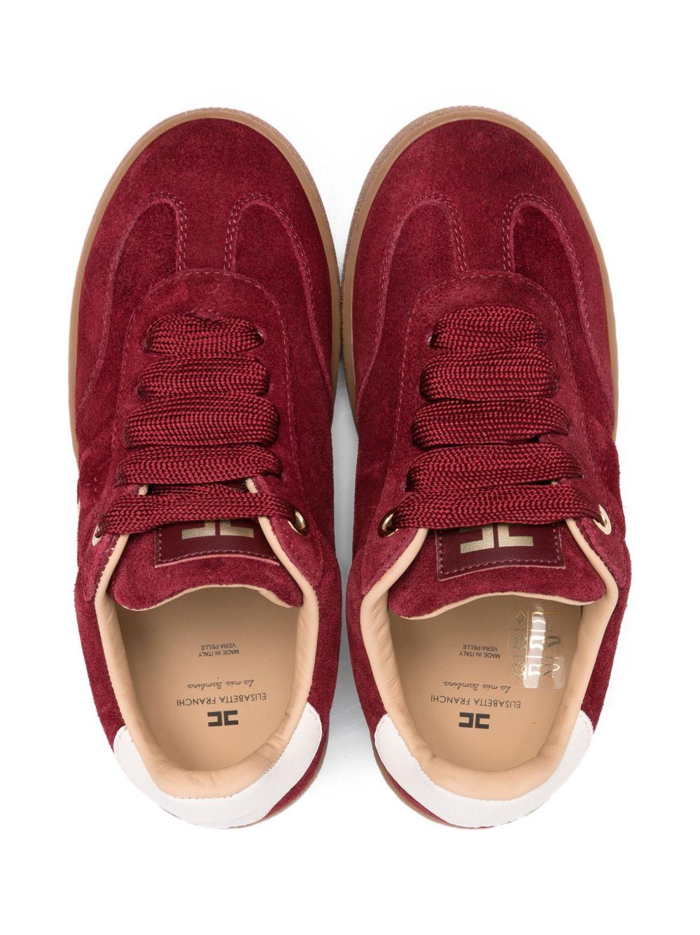 Sneakers in Pelle Scamosciata con Logo F4A9E03400071R 006 ELISABETTA FRANCHI KIDS 