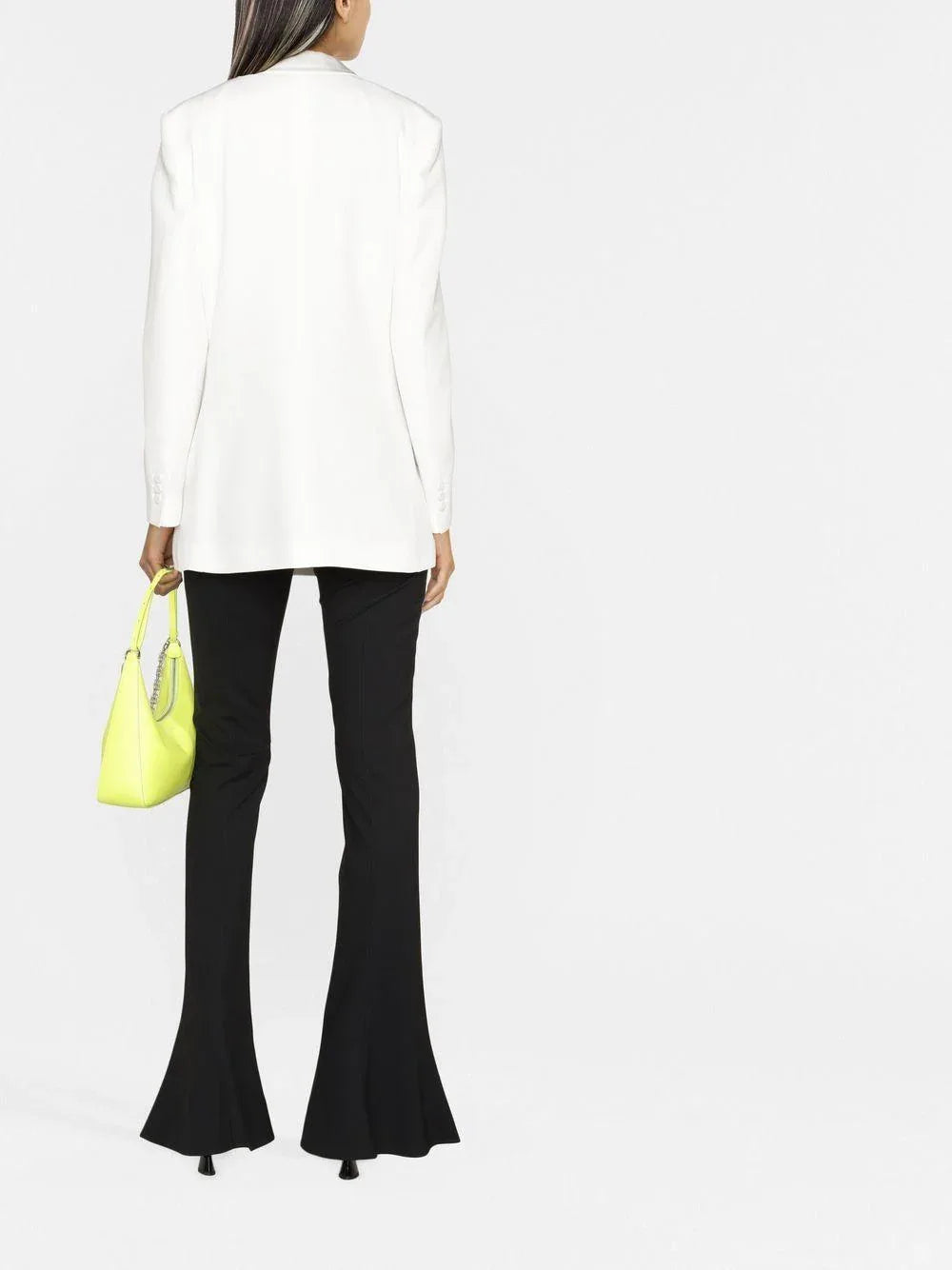 Giacca Donna Bianca in Satin Enver - Slim Fit