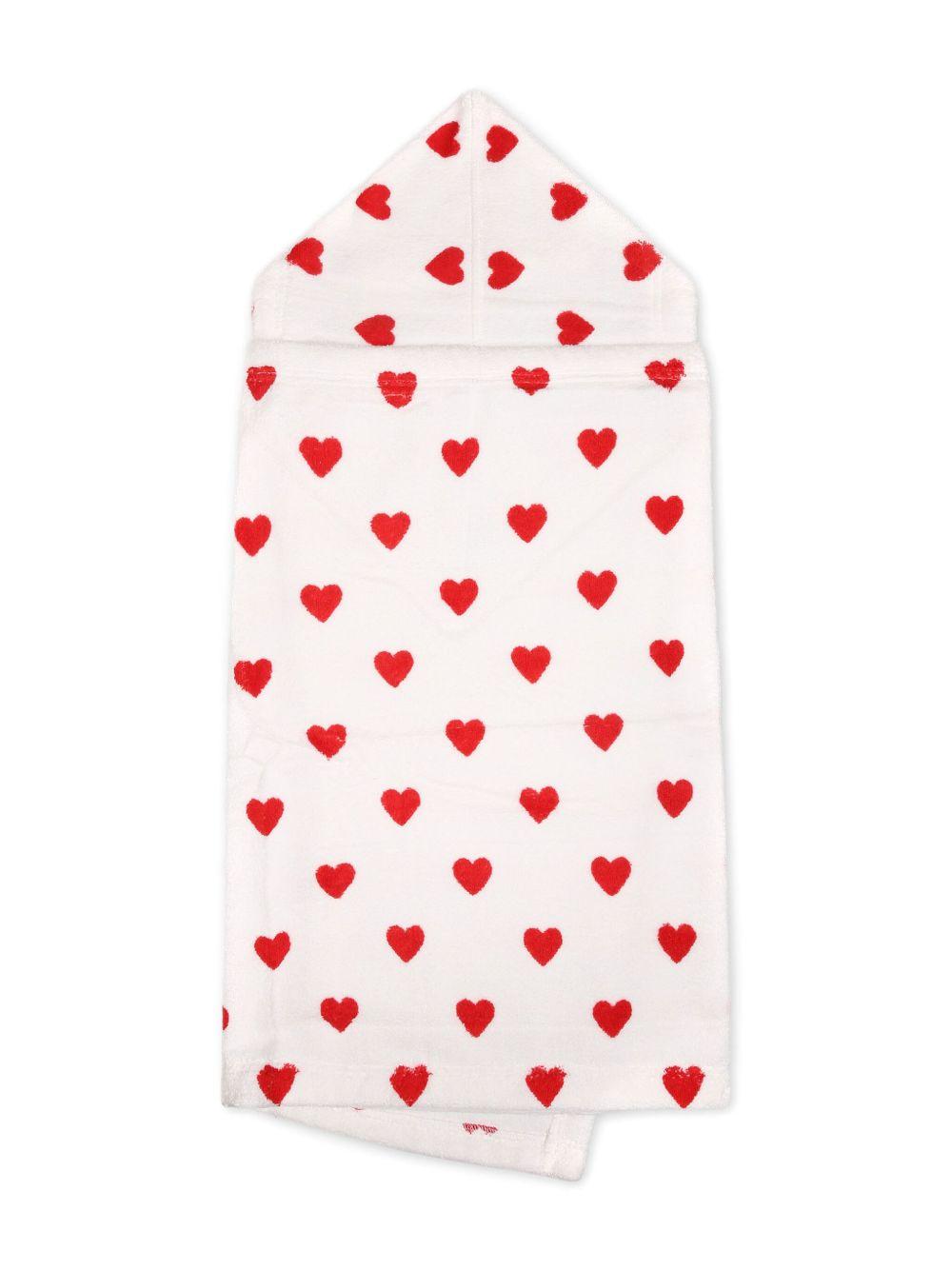 Accappatoio neonato con cuori bianco/rosso A08SI 89 PETIT BATEAU KIDS 
