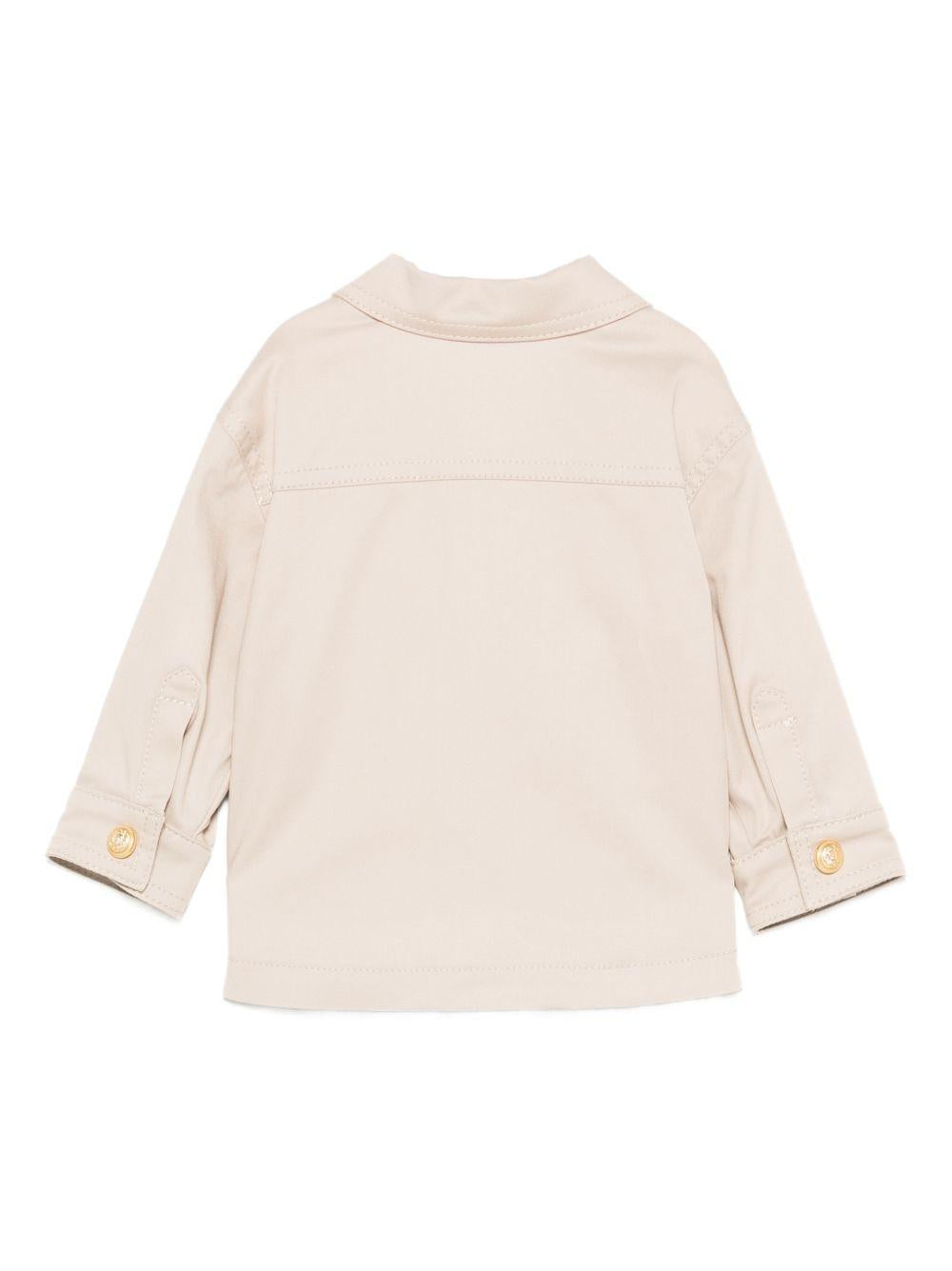 Giacca con collo a camicia e tasche BY2507G0197 107 BALMAIN KIDS 