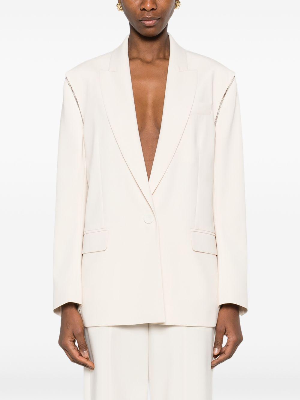 Blazer avorio con inserti in pizzo 8S0566A6F5 W409 PATRIZIA PEPE 