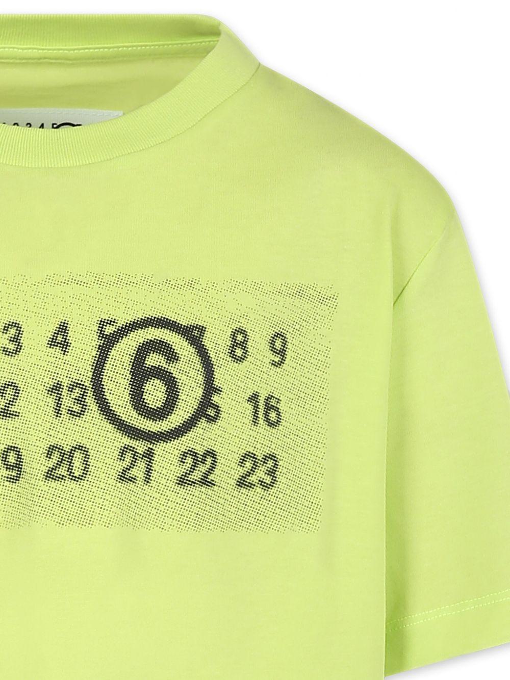 T-shirt verde lime logo numerico