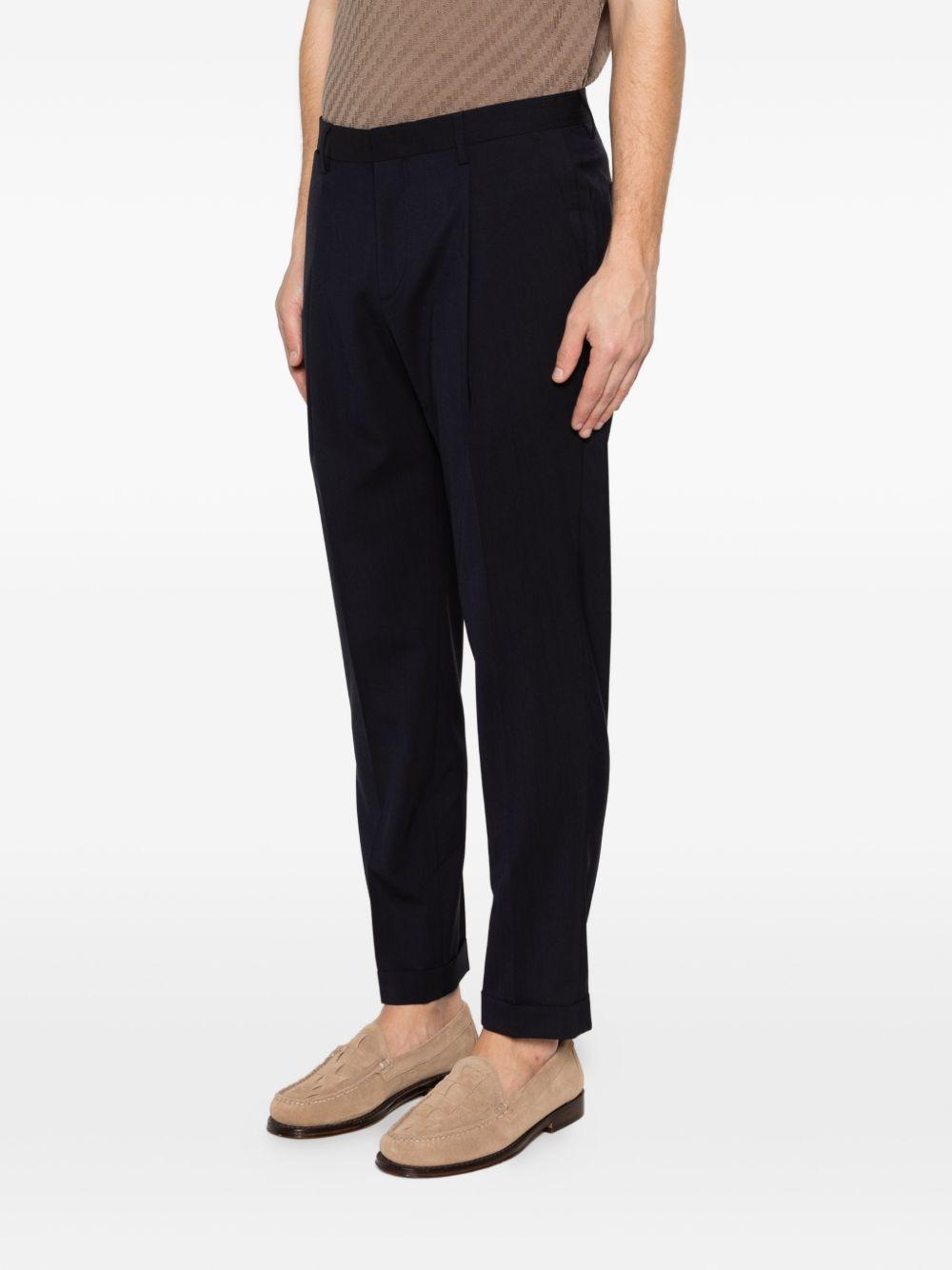 Pantaloni in lana con risvolti TIBERIOS300082 00011 BRIGLIA 