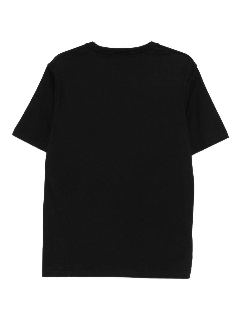 T-shirt nera con logo ricamato F5LAMATH318 110 LANEUS 