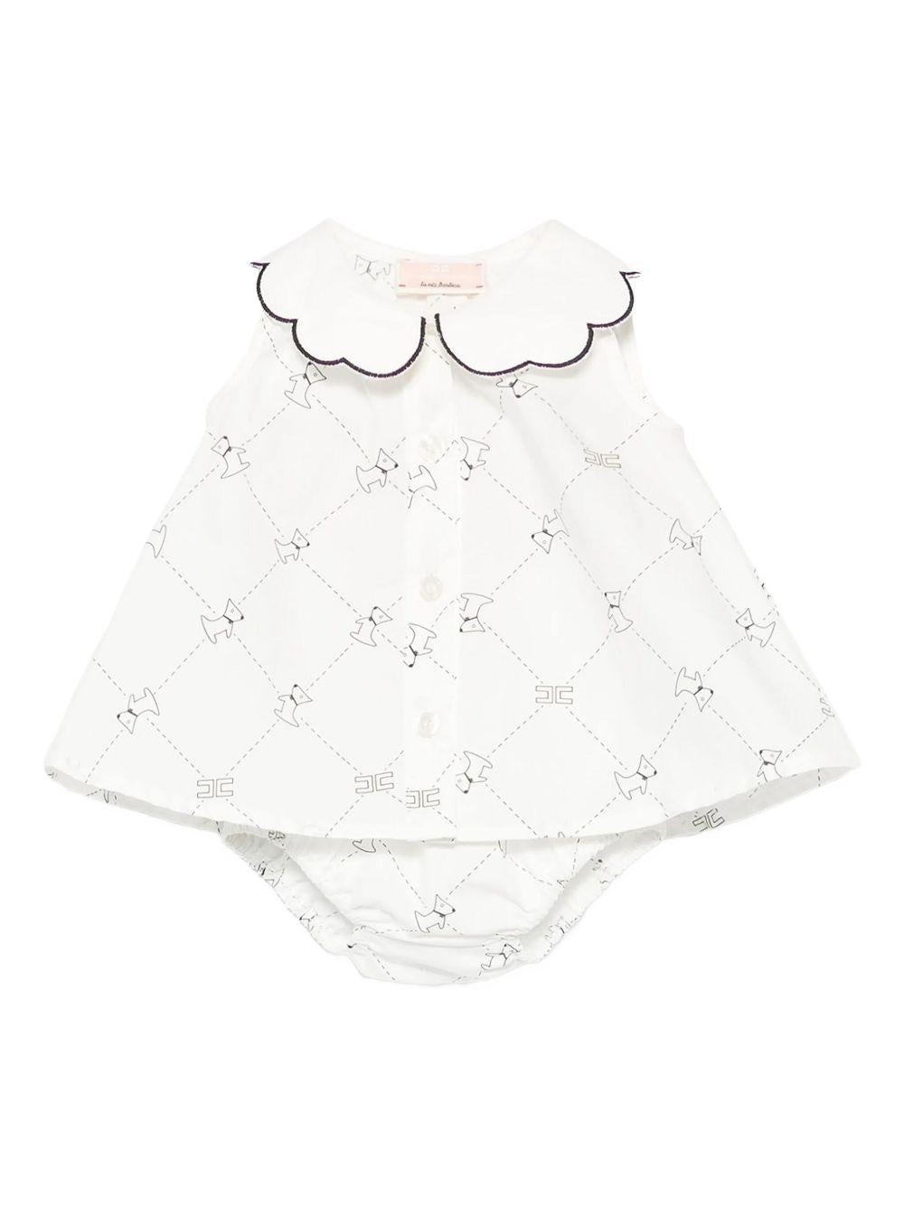 Completo neonata blusa+coulotte stampata (2pz) ENCD0960CAE04 0228 ELISABETTA FRANCHI KIDS 