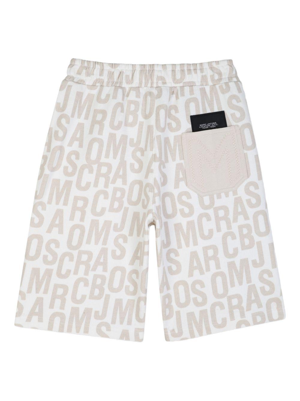 Pantaloncini con stampa logo all-over W60783 126 MARC JACOBS KIDS 