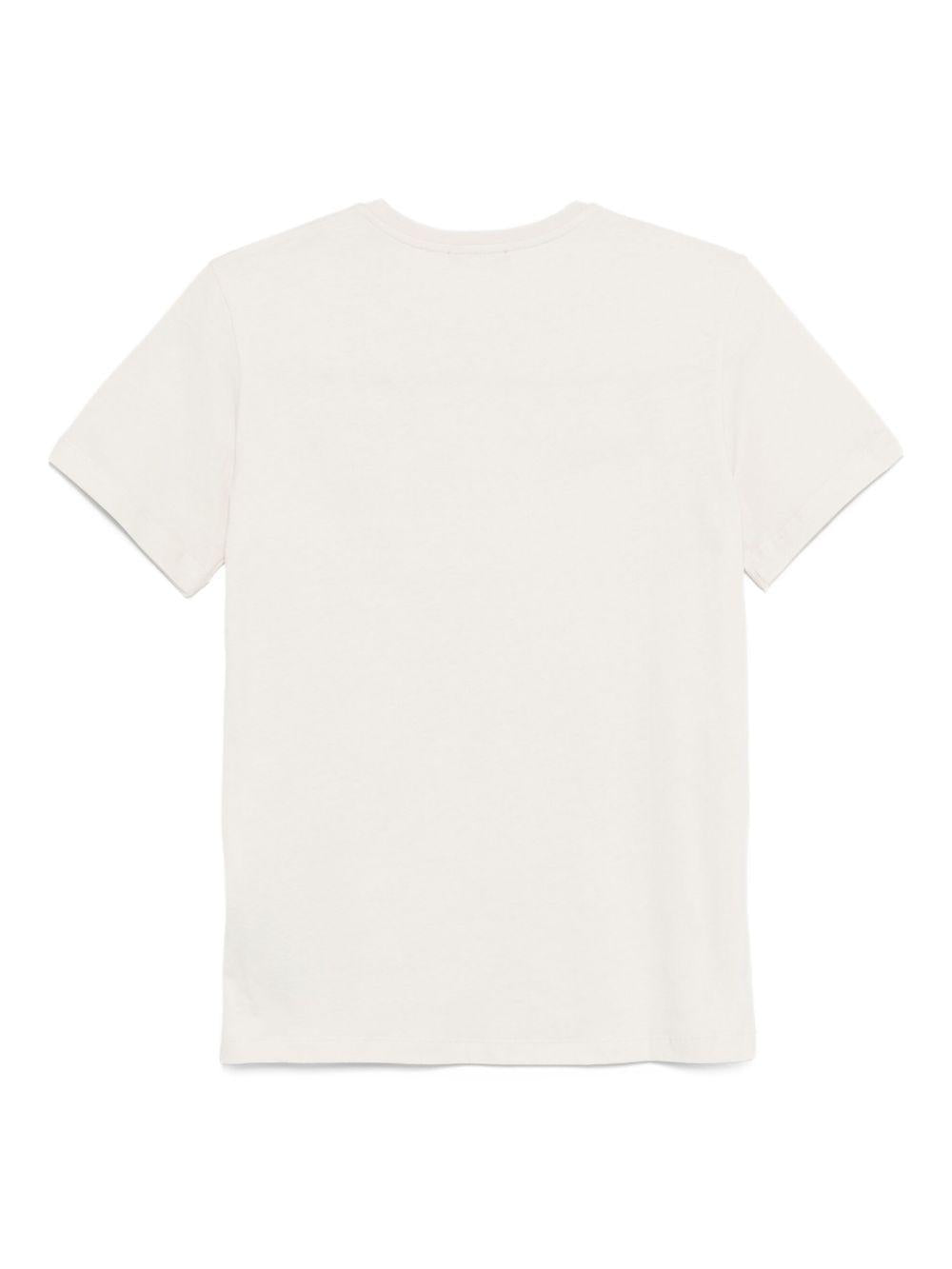 T-shirt Bambina in Cotone Beige con Logo BX8P91Z3186 107NE BALMAIN KIDS 