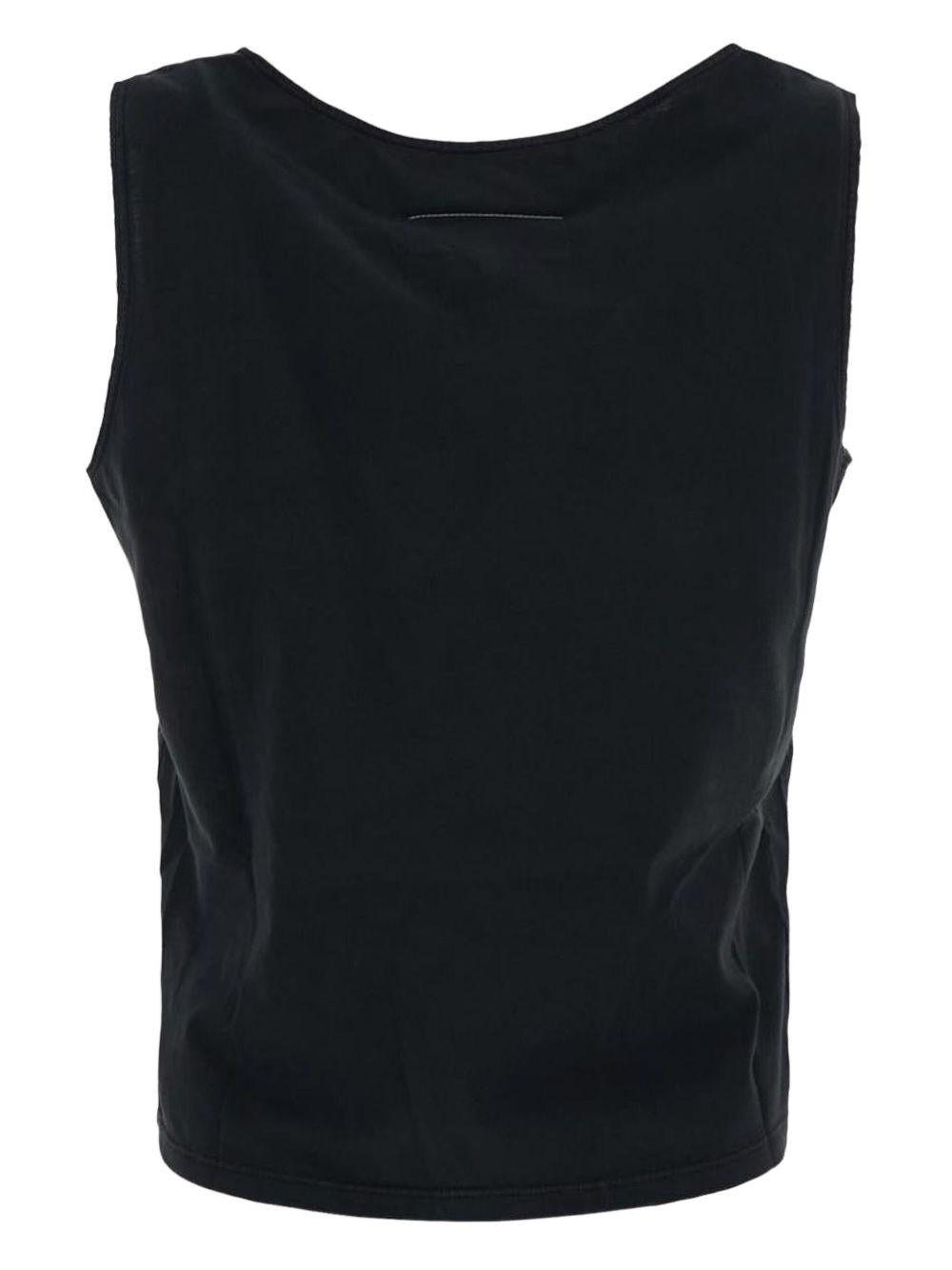 Canotta nera giro manica largo S62NL0053M20115 900 MM6 MAISON MARGIELA 