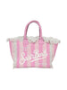 Borsa colette fantasia a righe rosa bicolor