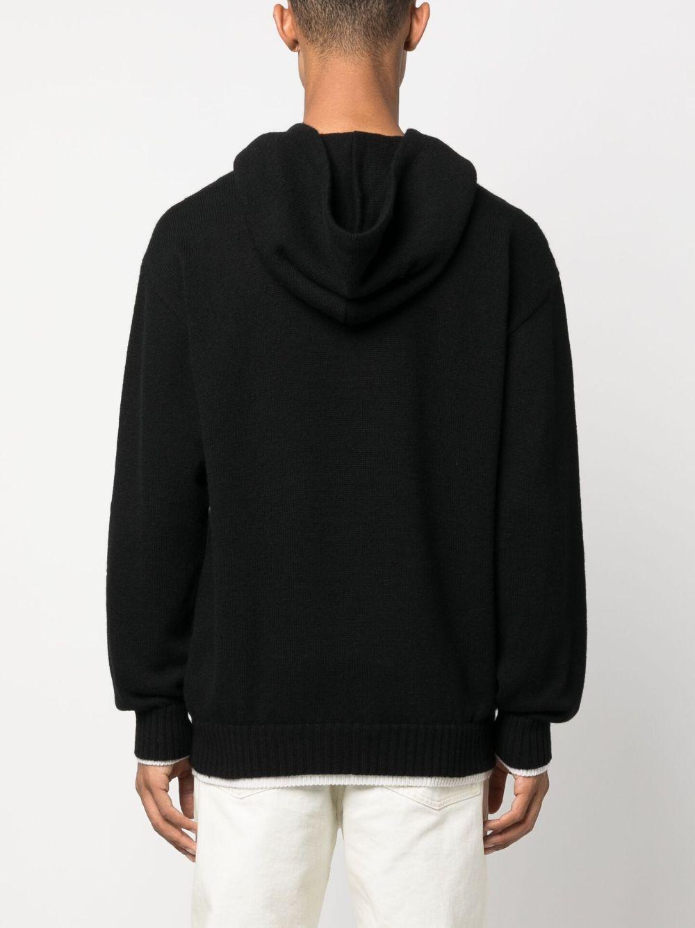 Maglia con cappuccio embroidery cashmere blen 3540MM205237787 99 MSGM 